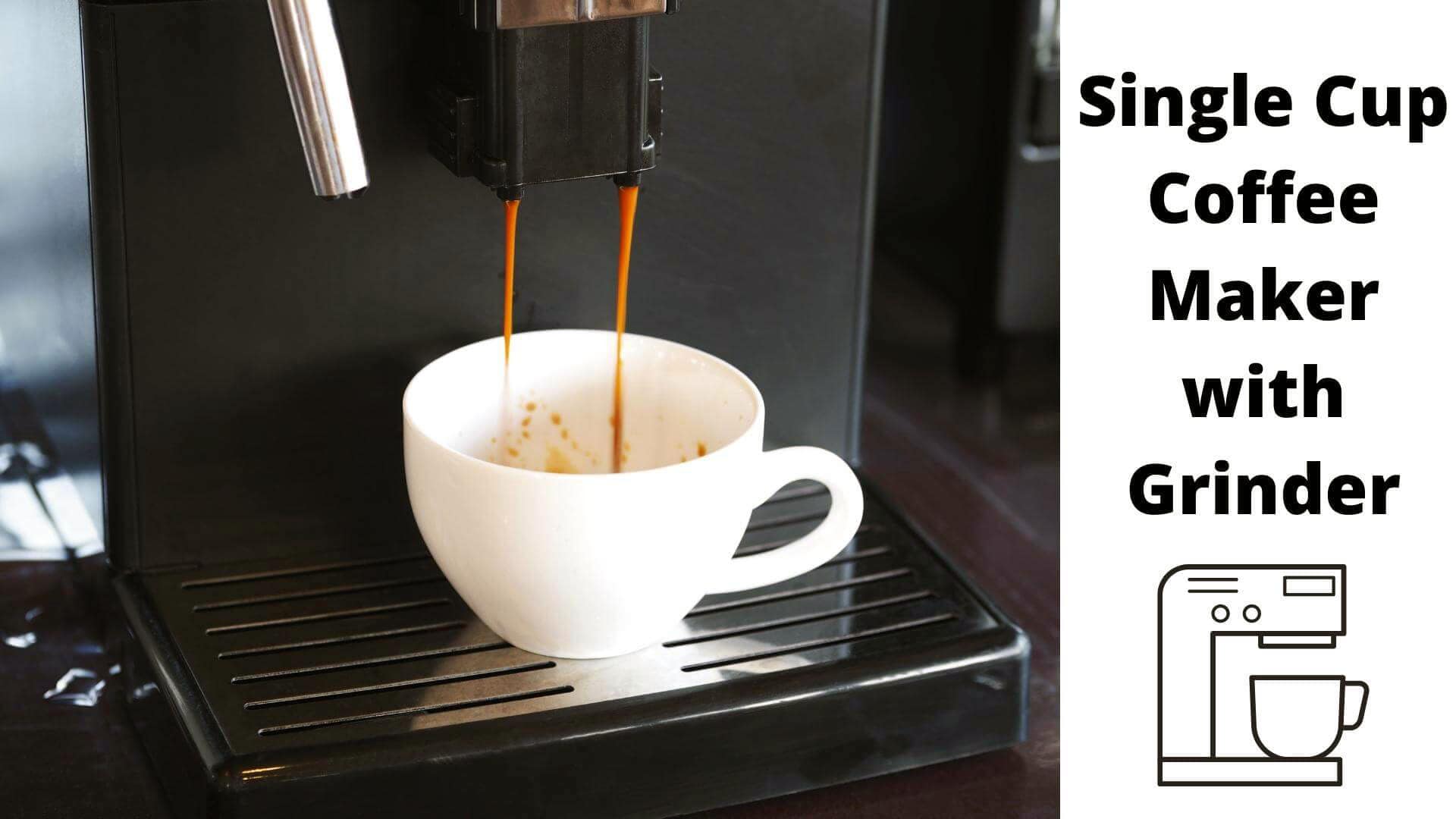 Single Cup Coffee Maker with Grinder 